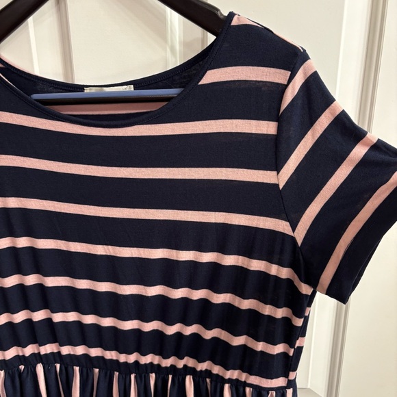 Amazon Nemidor Blue and Pink Stripe Maxi Dress 16 - Picture 4 of 9